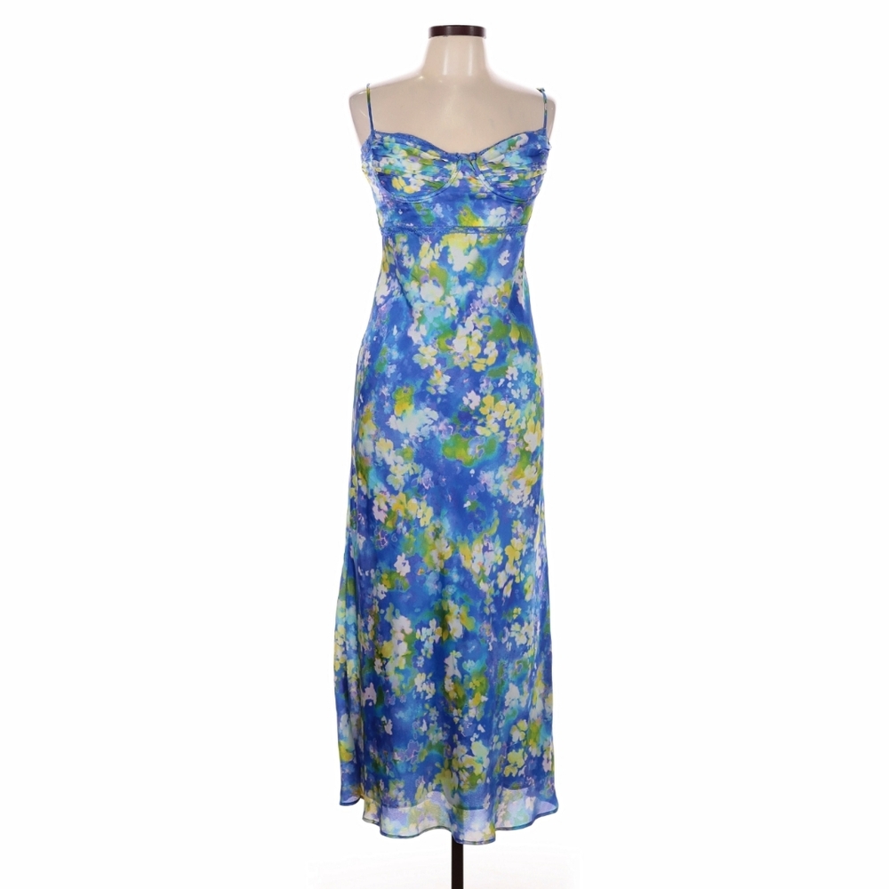 ASTR the Label | Florianne Floral Satin Maxi Dress | Size Large - Picture 5 of 6